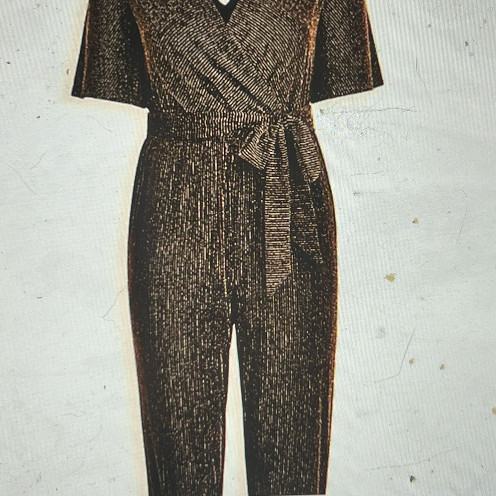 Torrid Surplus Jumpsuit Glitter Gold